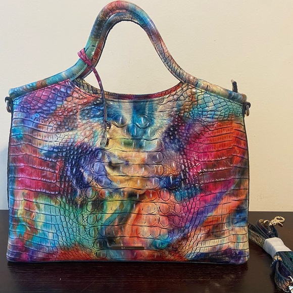 Multicolor Crocodile Embossed Women's Bag - Picture 4 of 6